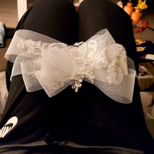 David's Bridal Vera Wang Horsehair and lace